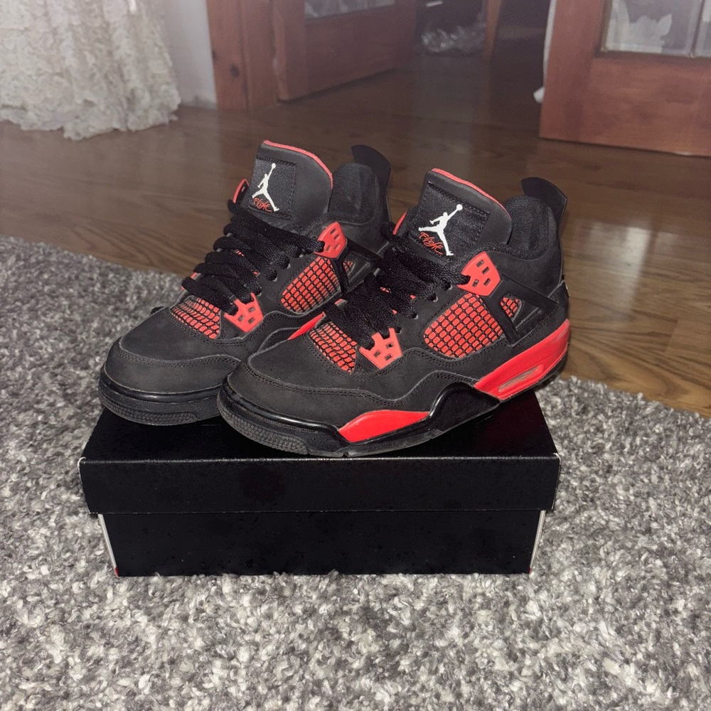Jordan Black and Red Women's Sneakers
